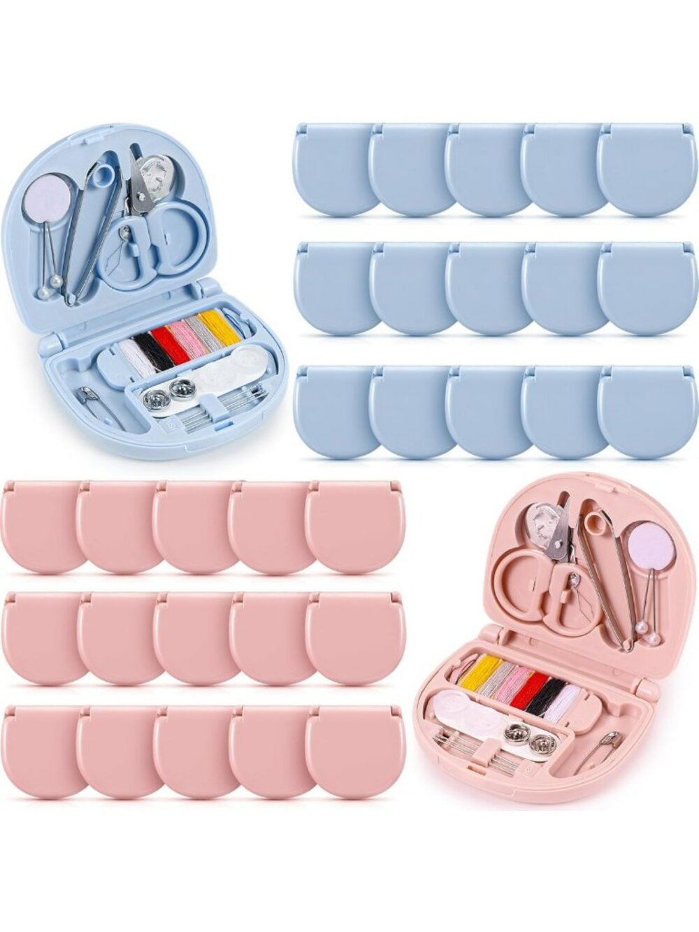 Portable Mini Travel Sewing Kit - 50 Pieces Emergency Repair Set with Threads